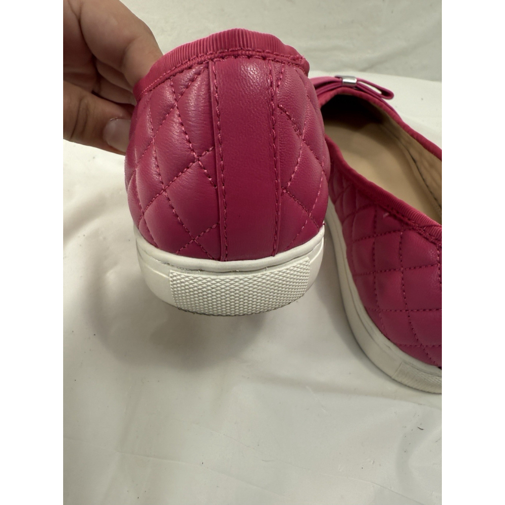 Isaac Mizrahi Live Kaitlyn Quilted Leather Flats Size 8.5 Pink Shoes - Picture 9 of 15